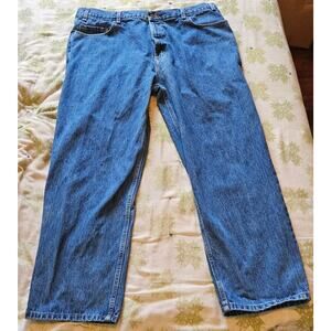 Kirkland Signature 44×32 mens blue jeans, 100% cotton, barely worn. Made In Mex